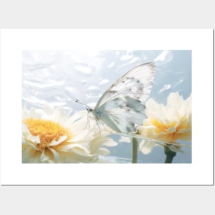 Butterfly Flower Nature Serene Tranquil Posters and Art